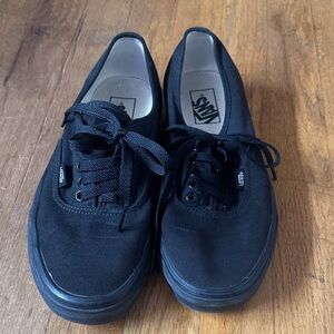 Vans Black Low-Top Canvas Sneakers